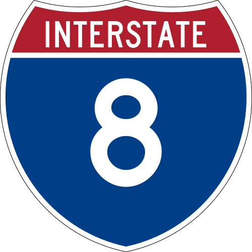 I-8 interstate highway logo