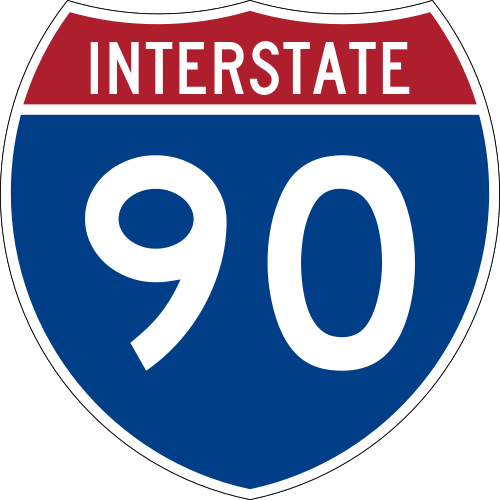 I-90 interstate highway logo